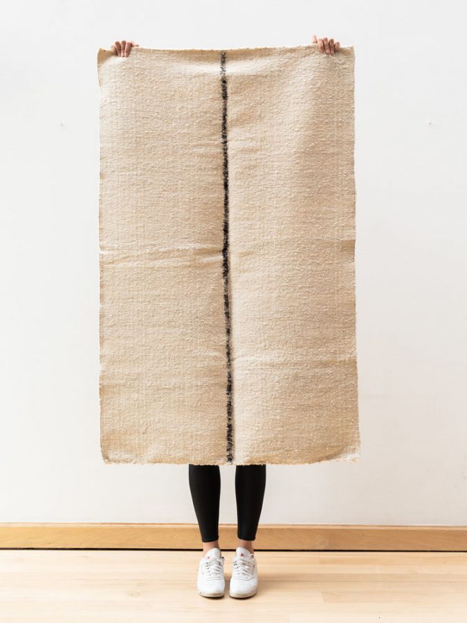 handwoven wool rugs hand-spun yarn foot-loom contemporary design rugs